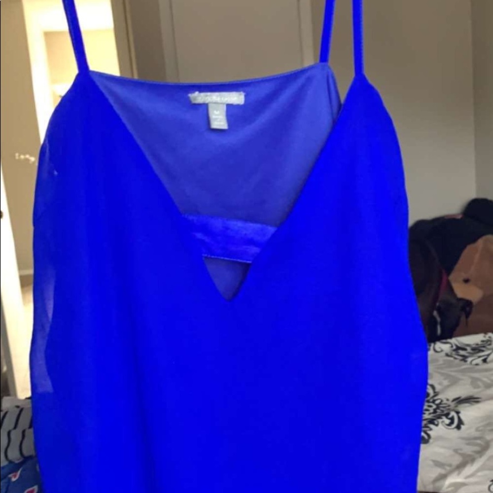 Chiffon spaghetti strapped top